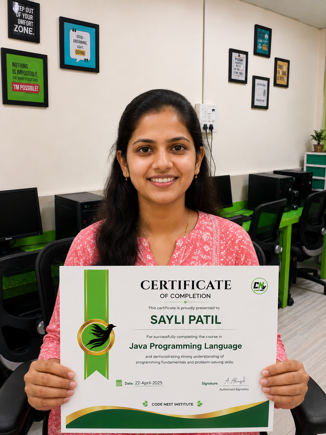 Sayli Patil Java Programing Language Code Nest Institute 
