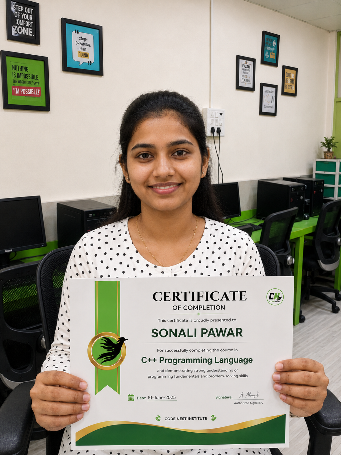 Code Nest Institute Kharghar Sonali Pawar C++ Programing Language 